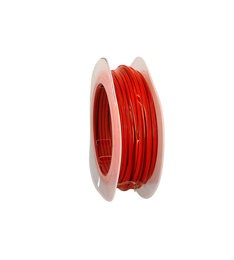 GAINE DIAMETRE EXT. 5MM DIAMETRE INT. 2.6MM - ROUGE TEFLON (ROULEAU DE 20 METRES)