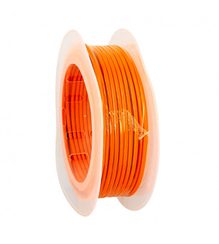 GAINE DIAMETRE EXT. 5MM DIAMETRE INT. 2.6MM - ORANGE FLUO TEFLON (ROULEAU DE 20 METRES)