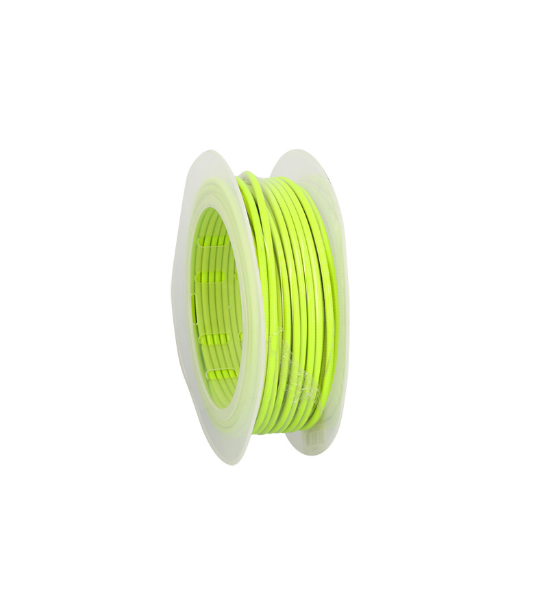 GAINE DIAMETRE EXT. 5MM DIAMETRE INT. 2.6MM - JAUNE FLUO TEFLON (ROULEAU DE 20 METRES)