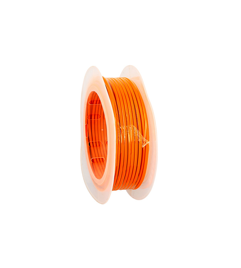 GAINE DIAMETRE EXT. 7MM DIAMETRE INT. 4MM - ORANGE FLUO TEFLON (ROULEAU DE 20 METRES)