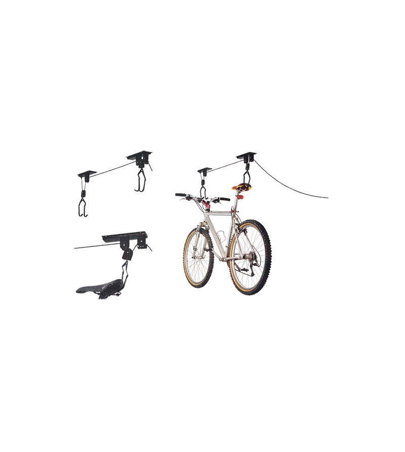 SUPPORT VELO PLAFOND MOTTEZ (ACCROCHE PAR LE GUIDON ET LA SELLE)