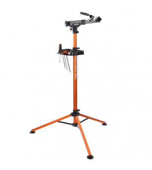 OUTIL REPARATION - PIED D'ATELIER VELO MONTAGE PLIABLE SUPER B TB-WS30 AVEC TABLETTE ORANG