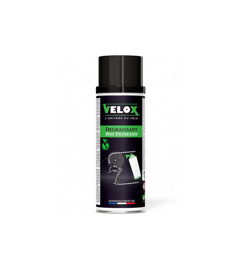 NETTOYANT/DEGRAISSANT VELO BIO VELOX CASSETTE ET CHAINE MULTI (AEROSOL 400ML)