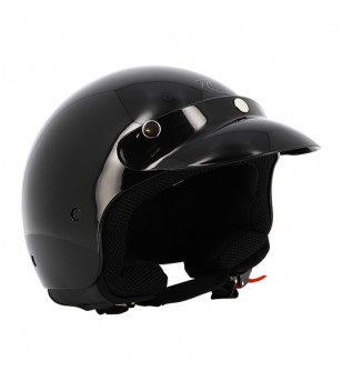 CASQUE JET VISIERE TRENDY T-100 VINTAGE NOIR VERNI T53-54 XS ÉQUIPEMENTS sur le site du spécialiste des deux roues O-TAKET.COM