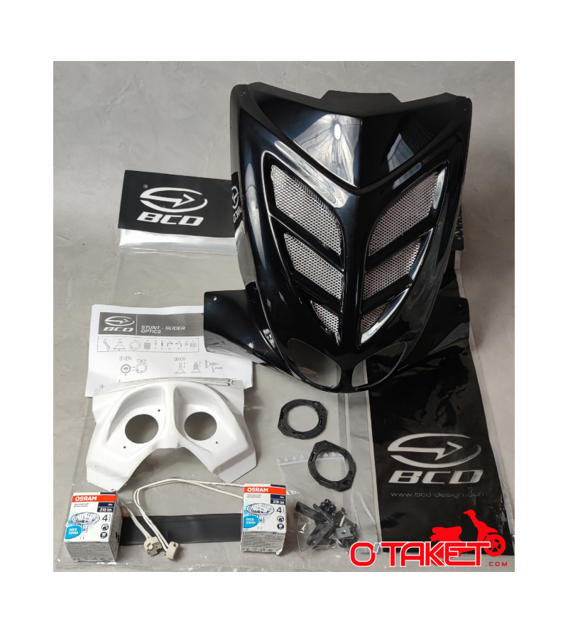 Face BCD avant + grille double optique X-TRÈME Stunt/Slider adaptable MBK/YAMAHA (non homologué) Accueil sur le site du spéci...