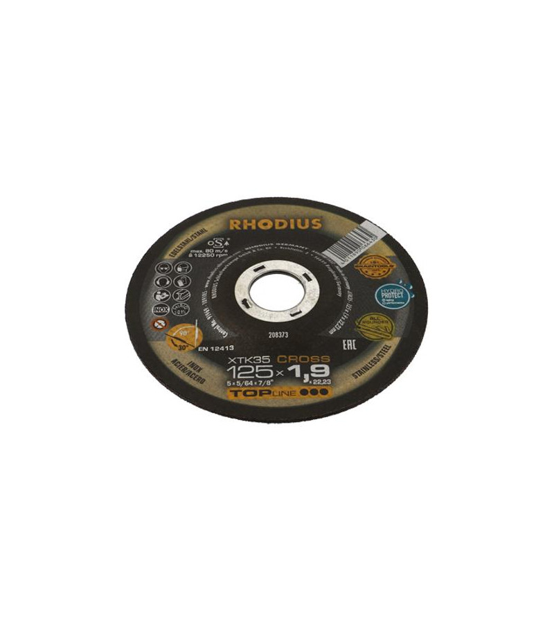 DISQUE MEULEUSE/LAPIDAIRE A TRONCONNER ET MEULER ACIER ET INOX DIAMETRE 125 EPAISSEUR 1.9 ATELIER sur le site du spécialiste ...
