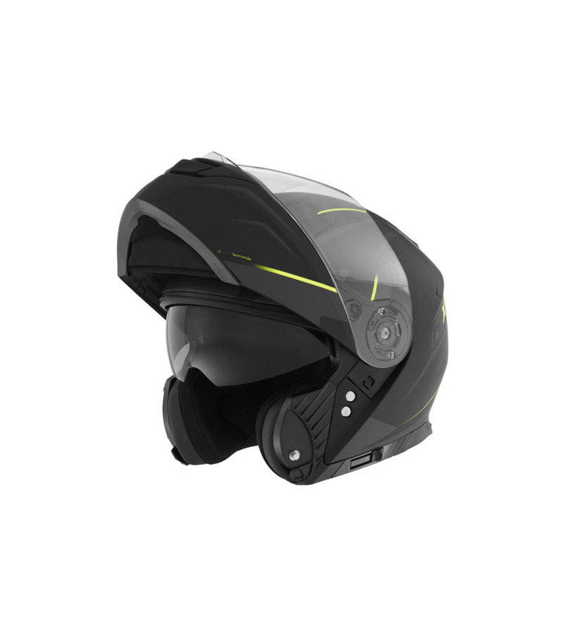 CASQUE MODULABLE NOX N965 SUPRA NOIR MAT/JAUNE FLUO T53-54 XS