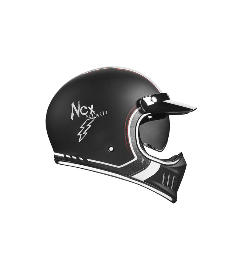 CASQUE INTEGRAL VINTAGE ECRAN SOLAIRE NOX PREMIUM SEVENTY NINE NOIR MAT T53-54 XS