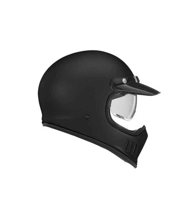 CASQUE INTEGRAL VINTAGE ECRAN SOLAIRE NOX PREMIUM SEVENTY NOIR MAT T53-54 XS