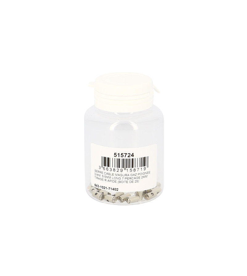 SERRE CABLE MAGURA GAZ POIGNEE DIAM. 5.5MM LONG.7 PERCAGE 2MM TIRAGE RAPIDE (BOITE DE 25)