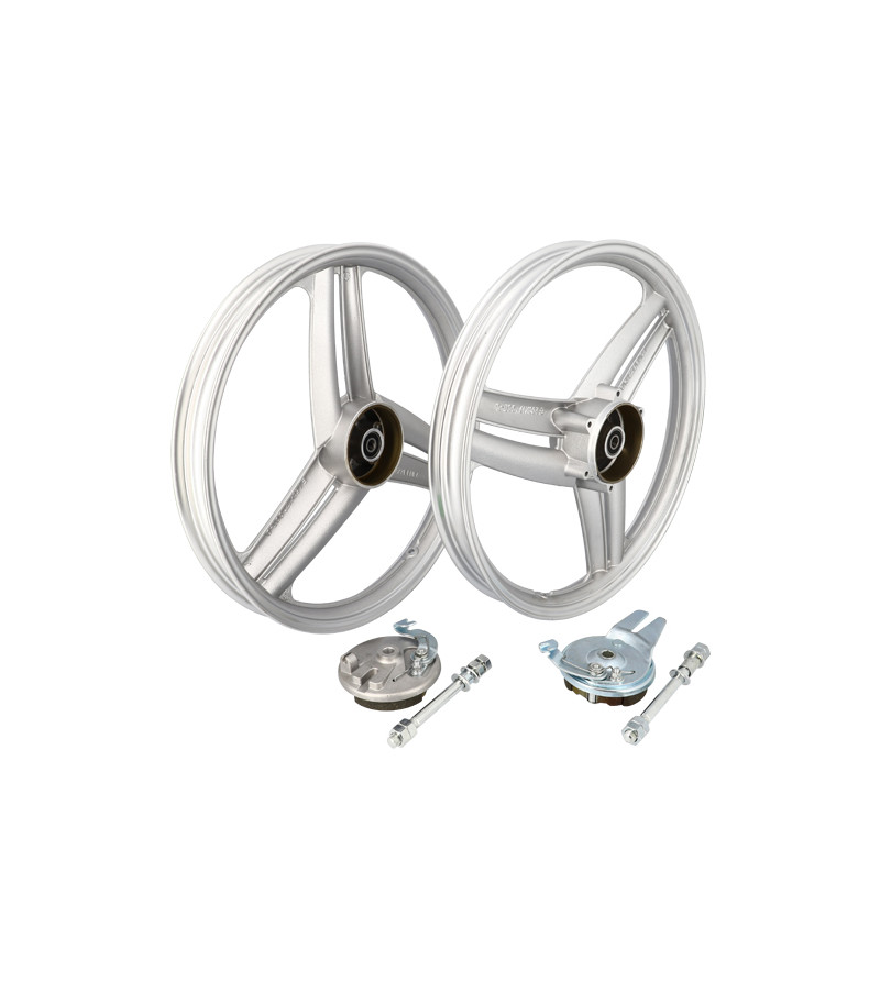 JANTE CYCLO 17'' X1.6  ADAPT. PEUGEOT 103 SP/MVL TYPE GRIMECA GRIS  (AV+AR)