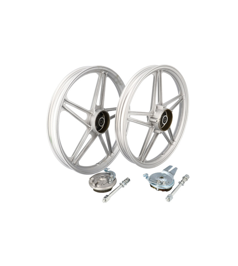 JANTE CYCLO 17'' X1.6  ADAPT. PEUGEOT 103 MVL/VOGUE/CHRONO TYPE BERNARDI GRIS  (AV+AR)