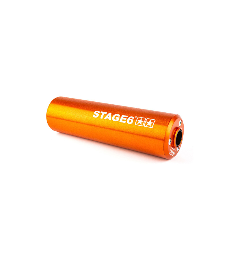 SILENCIEUX/CARTOUCHE MECABOITE STAGE6 ALU PASSAGE GAUCHE ORANGE