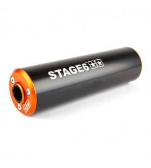 SILENCIEUX/CARTOUCHE MECABOITE STAGE6 ALU PASSAGE DROIT ORANGE / NOIR