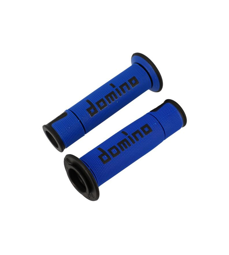 REVETEMENT/POIGNEE DOMINO A450 BLEU/NOIR (PR) DEBOUCHE POUR EMBOUT GUIDON SCOOTER sur le site du spécialiste des deux roues O...