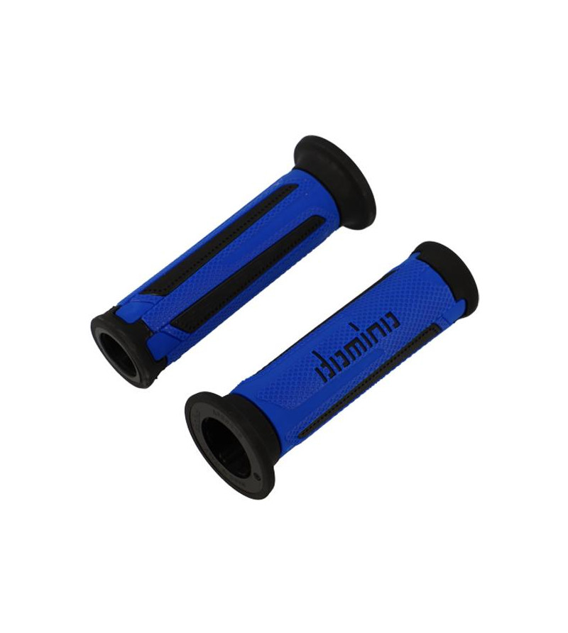 REVETEMENT/POIGNEE DOMINO A350 TURISMO BLEU/NOIR (PR) DEBOUCHE POUR EMBOUT GUIDON SCOOTER sur le site du spécialiste des deux...