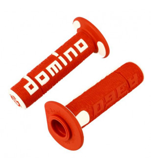 REVETEMENT/POIGNEE DOMINO A360 ROUGE/BLANC (PR) SCOOTER sur le site du spécialiste des deux roues O-TAKET.COM