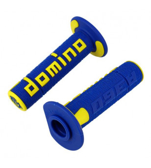 REVETEMENT/POIGNEE DOMINO A360 BLEU/JAUNE (PR) SCOOTER sur le site du spécialiste des deux roues O-TAKET.COM