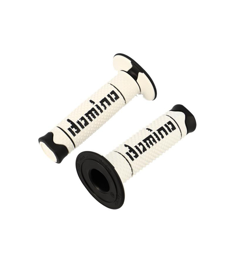 REVETEMENT/POIGNEE DOMINO A260 CROSS/ENDURO BLANC/NOIR (PR) 120MM SCOOTER sur le site du spécialiste des deux roues O-TAKET.COM