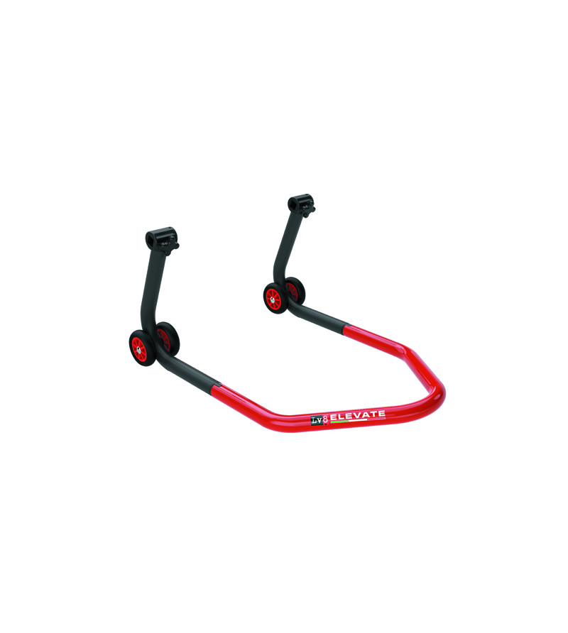 LEVE MOTO/BEQUILLE ATELIER AV UNIVERSEL LV8 AVEC SUPPORT SOUS FOURREAUFOURCHE - BLACK/RED ATELIER sur le site du spécialiste ...