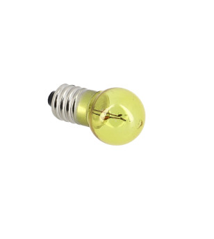 LAMPE/AMPOULE 12V 6W IMPORT JAUNE  (E10) CYCLO (VISSEE)