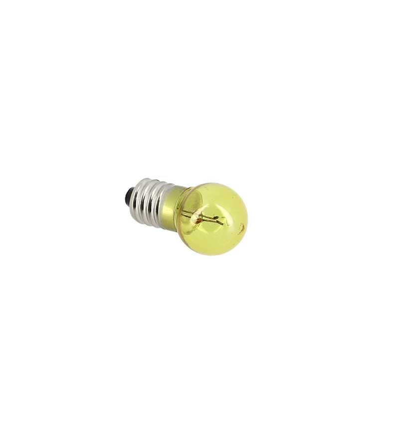 LAMPE/AMPOULE 12V 6W IMPORT JAUNE  (E10) CYCLO (VISSEE)