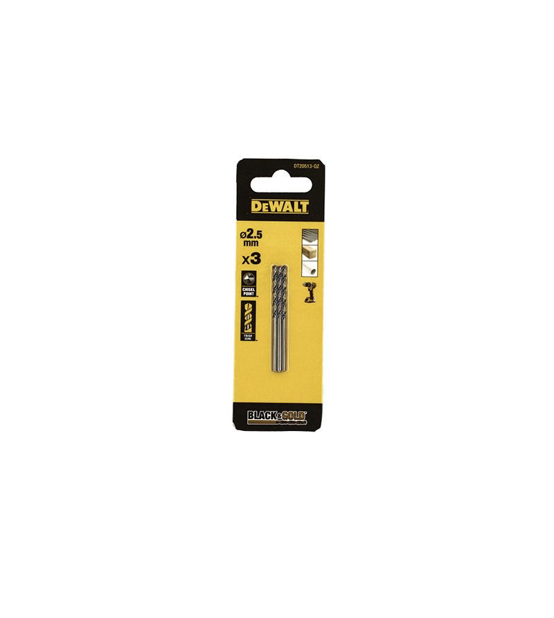 FORET DEWALT HSS-G GOLD&BLACK DIA.2.5X30X57MM(x1)