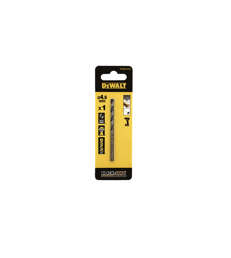 FORET DEWALT HSS-G GOLD&BLACK DIA.4.5X47X80MM(x1)