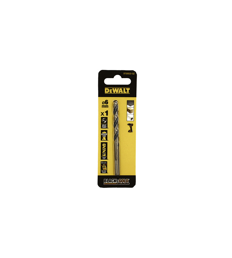 FORET DEWALT HSS-G GOLD&BLACK DIA.6X57X93MM(x1)