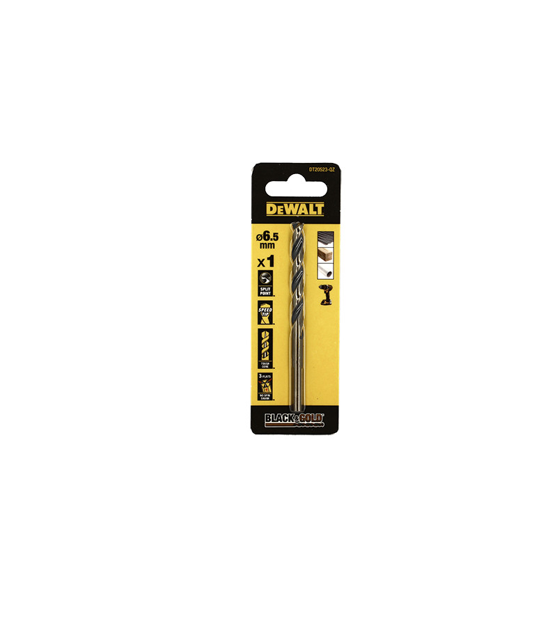 FORET DEWALT HSS-G GOLD&BLACK DIA.6.5X63X101MM(x1)