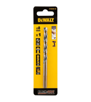 FORET DEWALT HSS-G GOLD&BLACK DIA.8X75X117MM(x1)