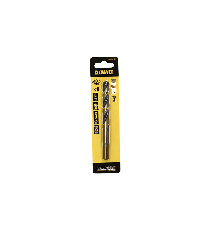 FORET DEWALT HSS-G GOLD&BLACK DIA.10.5X87X133MM(x1)