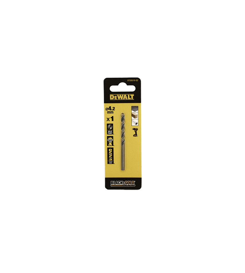 FORET DEWALT HSS-G GOLD&BLACK DIA. 4.2X43X75MM(X1)