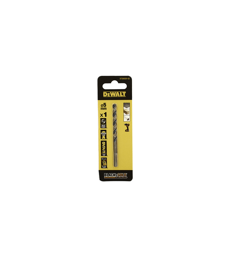 FORET DEWALT HSS-G GOLD&BLACK DIA. 5X52X86MM(X1)