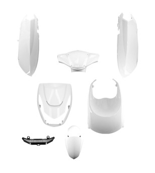 CARROSSERIE SCOOTER TUN'R KIT ADAPT. KISBEE 2 ET 4 TEMPS 2010- BLANC VERNI (PEINT) SCOOTER sur le site du spécialiste des deu...