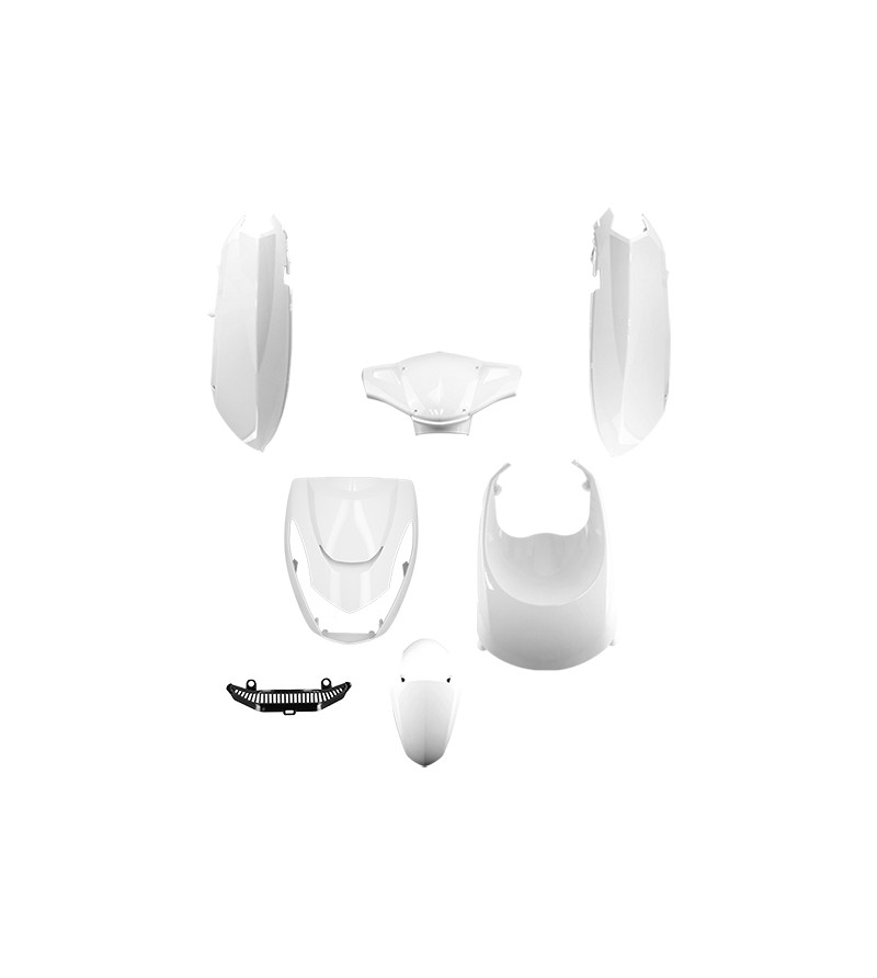 CARROSSERIE SCOOTER TUN'R KIT ADAPT. KISBEE 2 ET 4 TEMPS 2010- BLANC VERNI (PEINT) SCOOTER sur le site du spécialiste des deu...