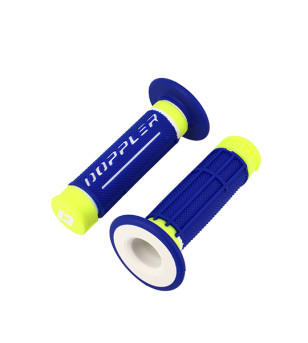 REVETEMENT/POIGNEE DOPPLER GRIP 3DBLEU/BLANC/JAUNE FLUO (PR)