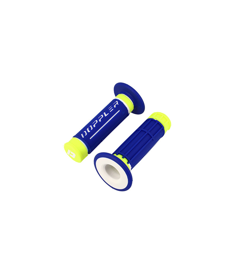 REVETEMENT/POIGNEE DOPPLER GRIP 3DBLEU/BLANC/JAUNE FLUO (PR)