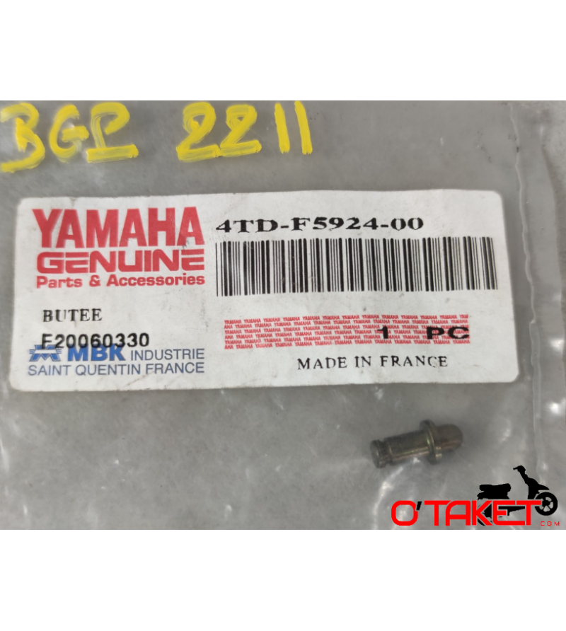 Butée/goupille de plaquette de maître cylindre avant Booster/Bw's origine MBK/YAMAHA 2000→ Accueil sur le site du spécialiste...