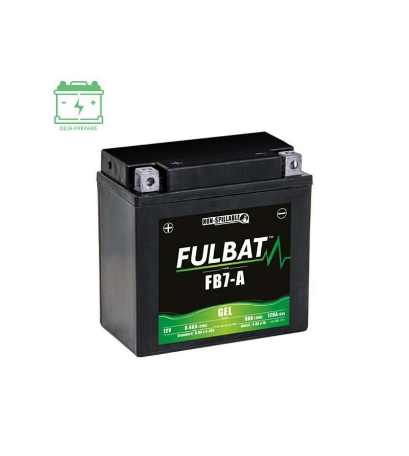 BATTERIE FB7-A (12N7-4A) FULBAT 12V8AH LG135 L75 H133 - GEL ACTIVEE USINE SCOOTER sur le site du spécialiste des deux roues O...