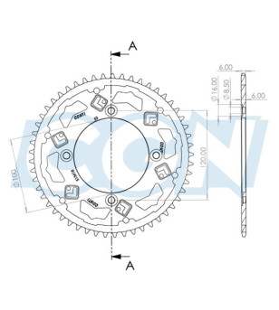 COURONNE MECABOITE 09 CONTI ADAPT. BETA 50 RR FACTORY 420 50DTS D100 4 FIX - ROUGE 50 À BOITE sur le site du spécialiste des ...