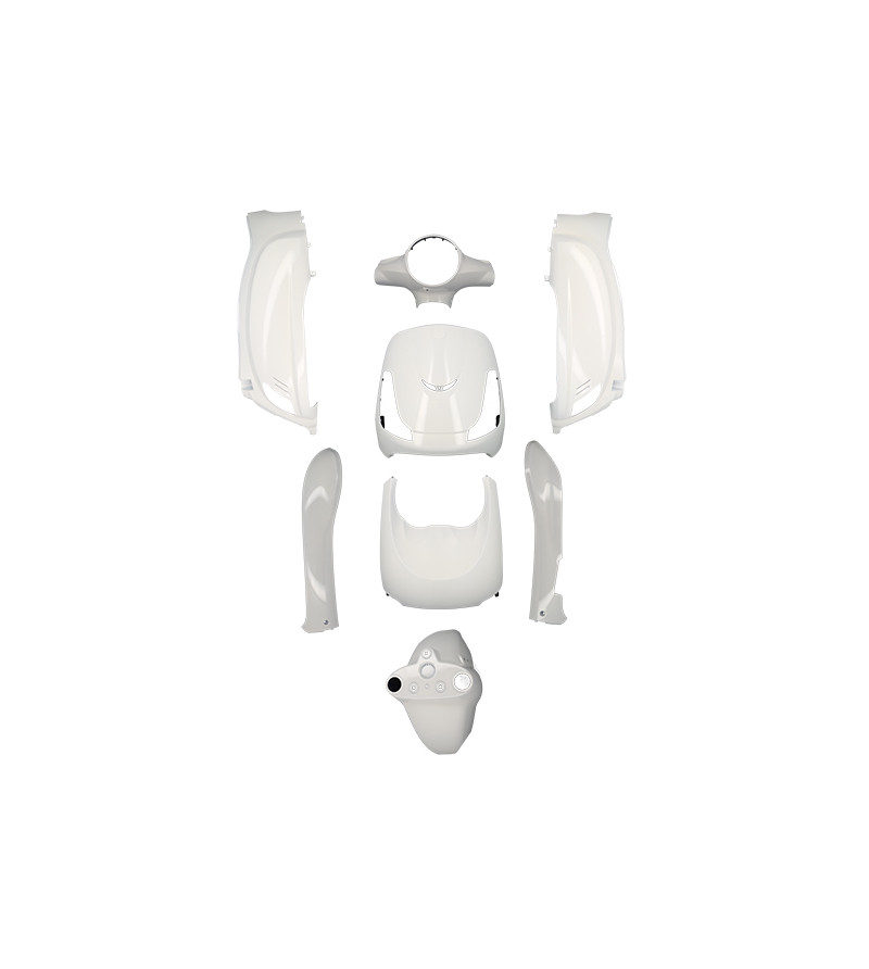 CARROSSERIE SCOOTER TUN'R KIT ADAPT. SYM FIDDLE 2 4TPS 2008-2014 (BLANC VERNIS )- 8 PCS SCOOTER sur le site du spécialiste de...