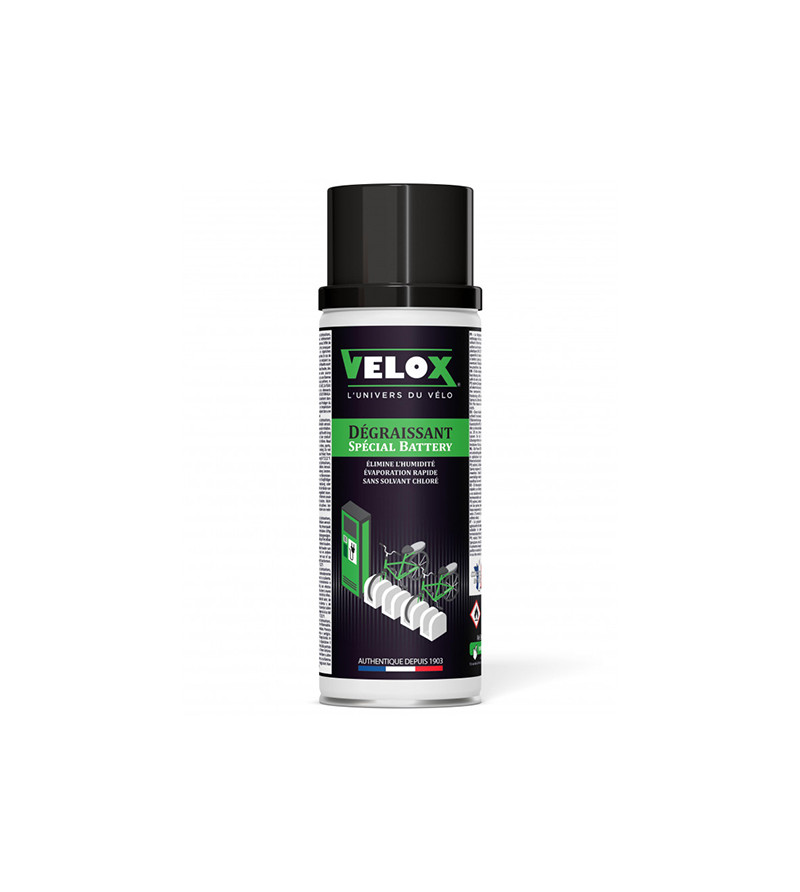 NETTOYANT/DEGRAISSANT VELO VELOX DIELECTRIQUE SPECIAL BATTERIE VAE/E BIKE (AEROSOL 400ML)