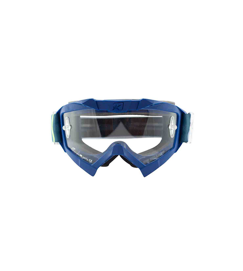 LUNETTE/MASQUE CROSS ARIETE ADRENALINE PRIMIS BLEU/JAUNE ANTI-RAYURE/ANTI UV- HOMOLOGUE CE ÉQUIPEMENTS sur le site du spécial...