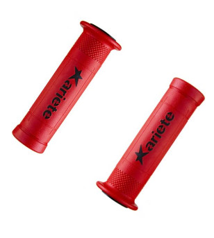 REVETEMENT/POIGNEE ARIETE ARIRAM ROUGE/NOIR (PR) - 120MM - DEBOUCHE POUR EMBOUT DE GUIDON MOTO sur le site du spécialiste des...