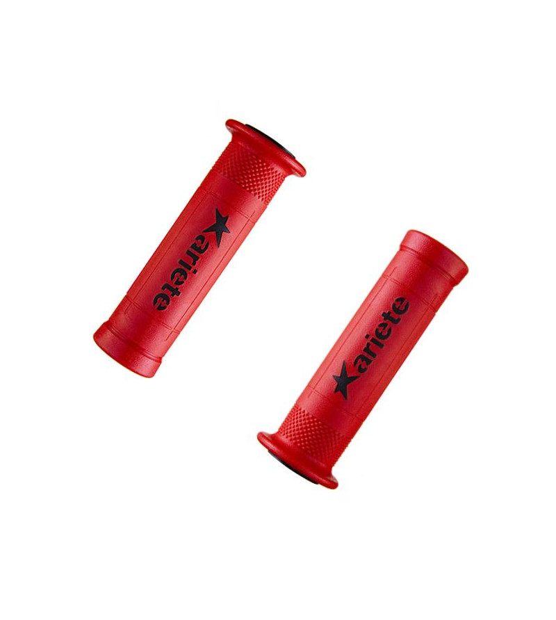 REVETEMENT/POIGNEE ARIETE ARIRAM ROUGE/NOIR (PR) - 120MM - DEBOUCHE POUR EMBOUT DE GUIDON MOTO sur le site du spécialiste des...