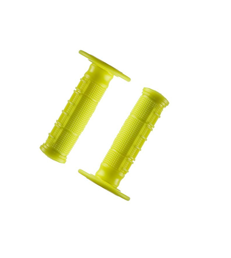 REVETEMENT/POIGNEE ARIETE UNITY HALF WAFFLE JAUNE FLUO (PR) - 115MM SCOOTER sur le site du spécialiste des deux roues O-TAKET...