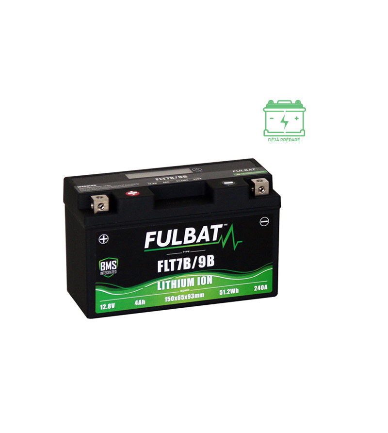 BATTERIE FLT7B/9B FULBAT 12V4AH LITHIUM LG150 L65 H93 COMP.FT7B-4/FT7B-BS/FT9B-4/FT9B-BS