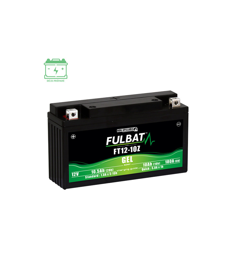 BATTERIE FT12-10Z FULBAT 12V10AH LG194 L59 H112 (GEL - SANS ENTRETIEN) - ACTIVEE USINE