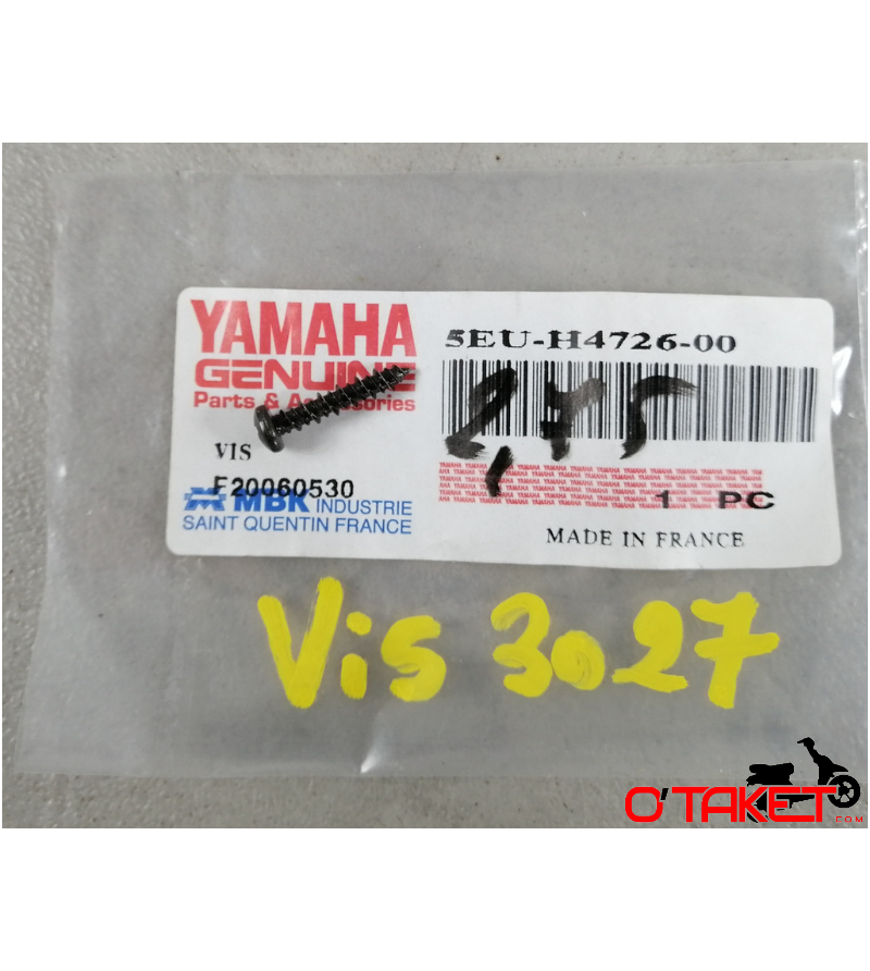 Vis de cabochon de feu arrière YH50 Flipper/Why origine MBK/YAMAHA Accueil sur le site du spécialiste des deux roues O-TAKET.COM Vis de cabochon de feu arrière YH50 Flipper/Why origine MBK/YAMAHA Accueil sur le site du spécialiste des deux roues O-TAKET.COM